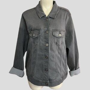 Torrid Grey Stretch Demin Jean Jacket